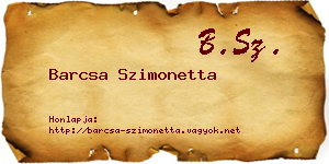 Barcsa Szimonetta névjegykártya